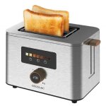 Cecotec grille - pain vertical 2 fentes courtes touch&toast double. 950 w 2 tranches de pain fentes extra ...