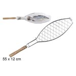 Grille  poisson mtal pour barbecue bbq grillade 55x12cm cuisson cuisine