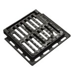 Grille de regard en fonte - carre 300x300 mm - classe c250 - fonte ductile - conforme norme une en - ...