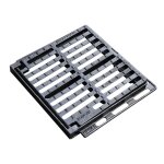 Grille de regard en fonte - carre 400x400 mm - classe c250 - fonte ductile - conforme norme en - 124 ...