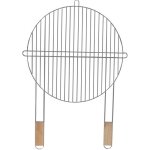 Grille ronde - master grill&party - mg256 - acier chrom� - diam�tre 46 cm - poign�es en bois