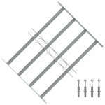 Grille de s�curit� r�glable pour fen�tre avec 4 barres protection antivol en acier galvanis�