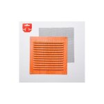 Grille avec toile moustiquaire aluminium 0. 6 imitation htre 150x150mm (g)