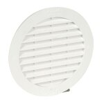 Grille de ventilation en applique ronde pour tuyaux fibre ciment d 125 blanc - nicoll - 1bc135