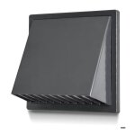 Grille de ventilation avec hotte - air roxy - 170x170 mm - � 100 mm - graphite - clapet anti - retour ...