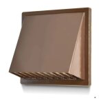 Grille de ventilation avec hotte - air roxy - 170x170 mm - � 150 mm - marron - clapet anti - retour