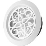 Grille de ventilation r�glable pour ouvertures de 150 mm de diam�tre avec motif blanche