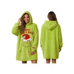 Grinch sweat � capuche pour femme snuddie couverture verte � manches ? peignoir oversize de no�l l - ...