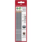 Crayon graphite - grip - 2001 - mines 2b b h hb - corps triangulaire - argent