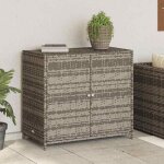 Gris banc de rangement - magnifique armoire de rangement de jardin - pour balcon - gris 83x45x76cm r�sine ...
