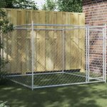 Gris cage pour chiens (1pc) - niches & enclos - avec porte gris 2x2x15 m acier galvanis� a1582