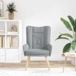 Gris clair fauteuil relaxant - solomon - chaise salon - 1 personne - gris clair 63x67x94 cm tissu ff4963 ...