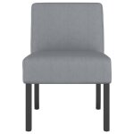 Gris fauteuil de relaxation - solomon - 1 place - chaise tv - sans accoudoirs gris clair tissu ff241