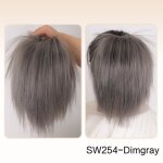 Gris grisé - - extensions de cheveux synthétiques postiche chouchou faux cheveux pour femmes Gris grisé - - extensions de cheveux synthétiques postiche chouchou faux cheveux pour femmes