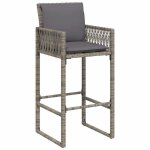 Gris meuble dext�rieur / chaise � manger - sarazyj - tabourets de bar jardin - coussins lot de 2 gris ...