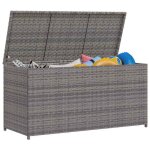 Gris meuble dext�rieur / coffre jardinage - sarazyj - bo�te de rangement de jardin - gris 120x50x60cm ...