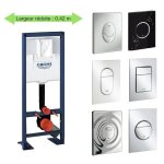Grohe - bati support pour wc rapid sl 1. 13 m x 0. 42 m avec plaque de commande chrome Grohe - bati support pour wc rapid sl 1. 13 m x 0. 42 m avec plaque de commande chrome