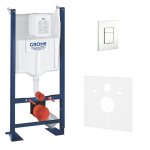 Grohe - pack wc bti autoportant rapid sl avec plaque skate cosmopolitan blanche et set disolation phonique ...