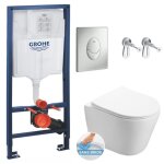 Grohe pack wc bti - support + wc swiss aqua technologies infinitio sans bride fixation invisible + plaque ...