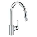 Grohe robinet de cuisine vier feel douchette extractible rotation 360 bec en u inverseur 2 jets mitigeur ...
