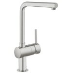 Grohe robinet de cuisine minta plage de rotation de 0ذ - 150ذ - 360ذ supersteel bec en l 31375dc0 (import ...