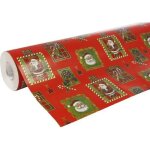Papier cadeau - alliance - père noël - 50m - rouge - 60 g / m² Papier cadeau - alliance - père noël - 50m - rouge - 60 g / m²