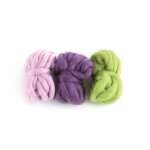 Grosse laine  tisser 3 pelotes mauve violet vert