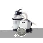 Groupe de filtration  sable sx1500 4 m / h + 10 kg de zolite - intex