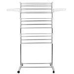 Grus etendoir pliable inox etendoir  3 couches tendoir domestique 79 * 44 * 158 cm ( l * p * h)