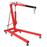 Grue datelier pliable - hydraulique - 2 tonnes - capacit 2000 kg - pliable - 6 roues en acier