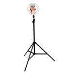 Grundig ring light selfie 20 cm avec tr�pied 210 cm 80 led 3 modes support 360� usb