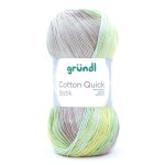 Fil � tricoter - gr�ndl - cotton quick batik - 100g - 260m - coton merceris� multicolore