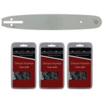 Gt market - guide 33 cm (13 pouces) + lot de 3 chanes 56 maillons - compatible trononneuses husqvarna ...