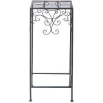 Guéridon en fer forgé - esschert design - meuble dappoint - noir - 21x21x50 cm Guéridon en fer forgé - esschert design - meuble dappoint - noir - 21x21x50 cm