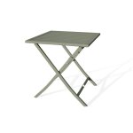 Guéridon de jardin pliant marius (70x70 cm) en aluminium - vert kaki Guéridon de jardin pliant marius (70x70 cm) en aluminium - vert kaki