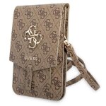 Guess 4g big metal logo phone bag - sac avec compartiment pour smartphone (marron) - 3666339005399 Guess 4g big metal logo phone bag - sac avec compartiment pour smartphone (marron) - 3666339005399