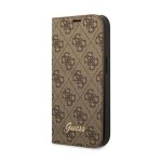 Guess 4g metal camera outline booktype case - coque pour iphone 14 pro (marron) - 3666339083229