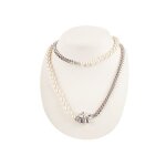 Collier femme guess - argent - acier inoxydable - zirconium - 90 cm