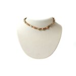 Collier femme guess - acier inoxydable - beige - orange - 40 cm