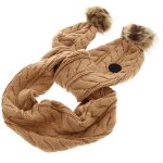 Guess charpe brun clair pour femme - scarf 25x180 coffee cream 239098