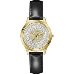 Montre - guess - glamour gw0299l2 - quartz - cuir noir - 36 mm ronde