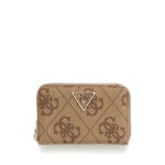 Guess laurel - portefeuille compact beige - latte - logo so745914 - swso7459140 - lgw