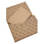 Guess pochette brun clair marron pour femme noreen clutch latte logo 270054