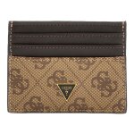 Guess porte - cartes marron beige en cuir pour homme - mito card case beige / brown 331267
