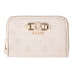 Guess porte - monnaie cr�me pour femme - anise slg zip around wallet m stone logo 336771