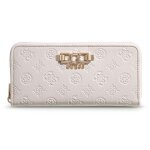 Guess porte - monnaie cr�me pour femme - anise slg zip around wallet l stone logo 336823