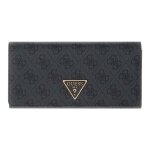 Guess porte - monnaie gris fonc� noir pour femme - laurel ii slg flap organizer coal logo 336922