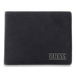 Guess porte - monnaie noir pour homme - boston bifold wallet m dark black 338960