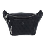 Guess sac banane noir pour homme - milano maxi bumbag with front pocket 255569