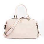 Guess sac � �paule bandouli�re saumon noir pour femme - hassie soho satchel powder pink 204124